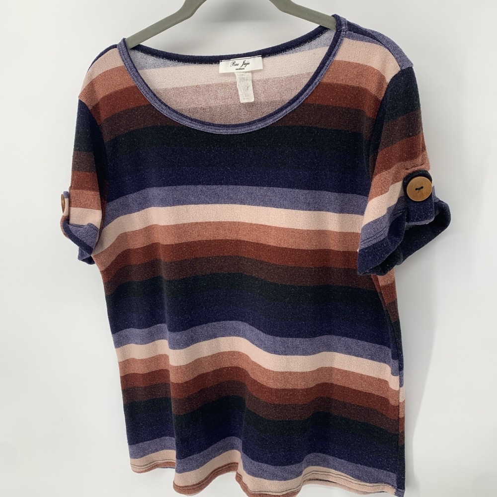Bon Worth Tops Womens Medium & MP Short Sleeve 3/4 Sequins Pullover Blouse Tops - Picture 10 of 14